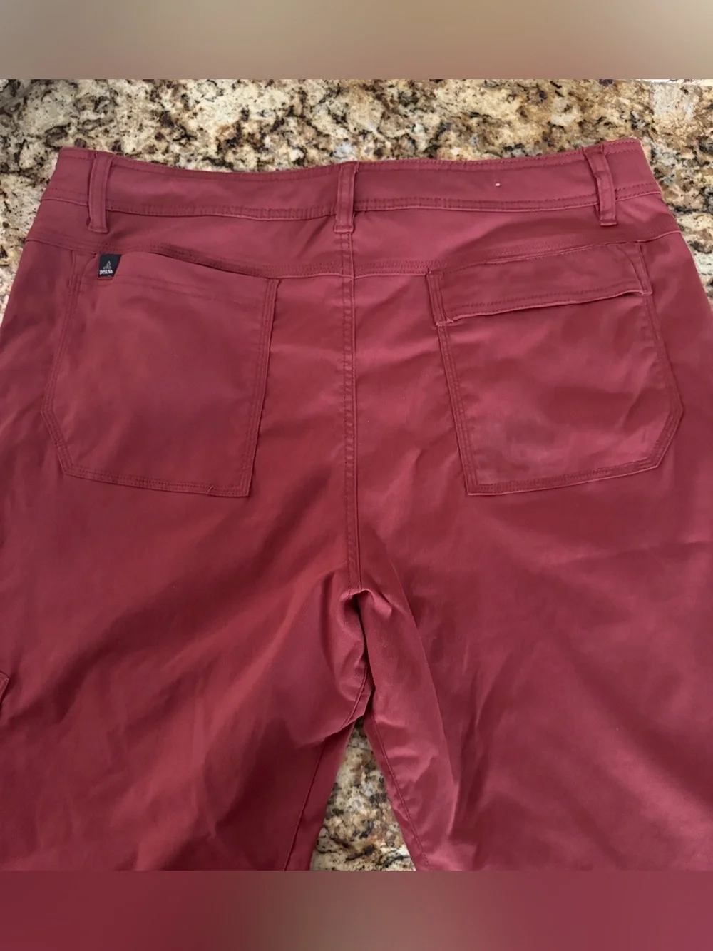prAna Breathe Hiking Cargo Shorts Men’s Size 36 Brick-Red Casual Outdoor